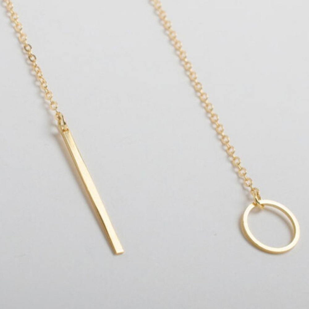 Infinity Silver Circle Drop Necklace - image 2